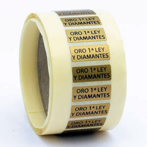 Etiqueta "Oro 1ª Ley y Diamantes" (500 uds.)